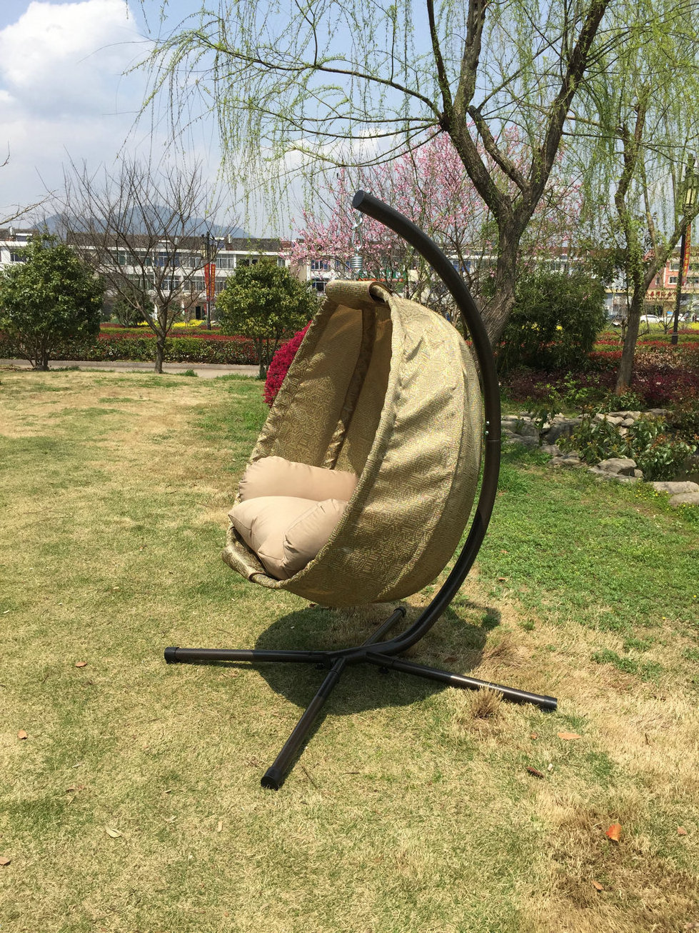 Indoor and Outdoor Patio Garden Egg Hanging Chair Hammock suspended swing basket with soft cushions