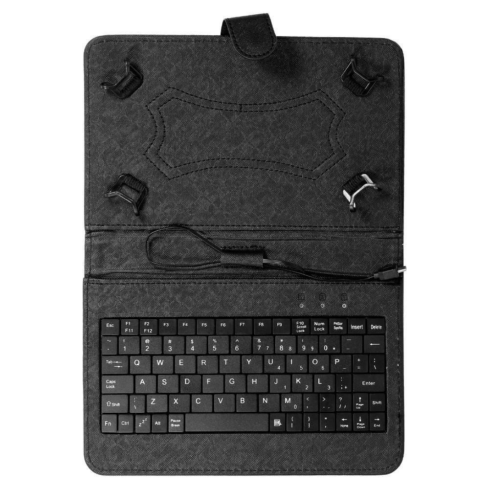 Custom Universal 7 8 inch 9 10 inch Micro laser Keyboard 60 leather covers tablet case wired  for android tablet keyboard case