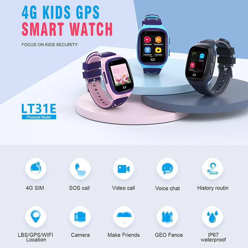 Phone watch android B 4G GPS nano SIM card waterproof smartwatch mobile phone smartwatch for LT31 kids smart watch