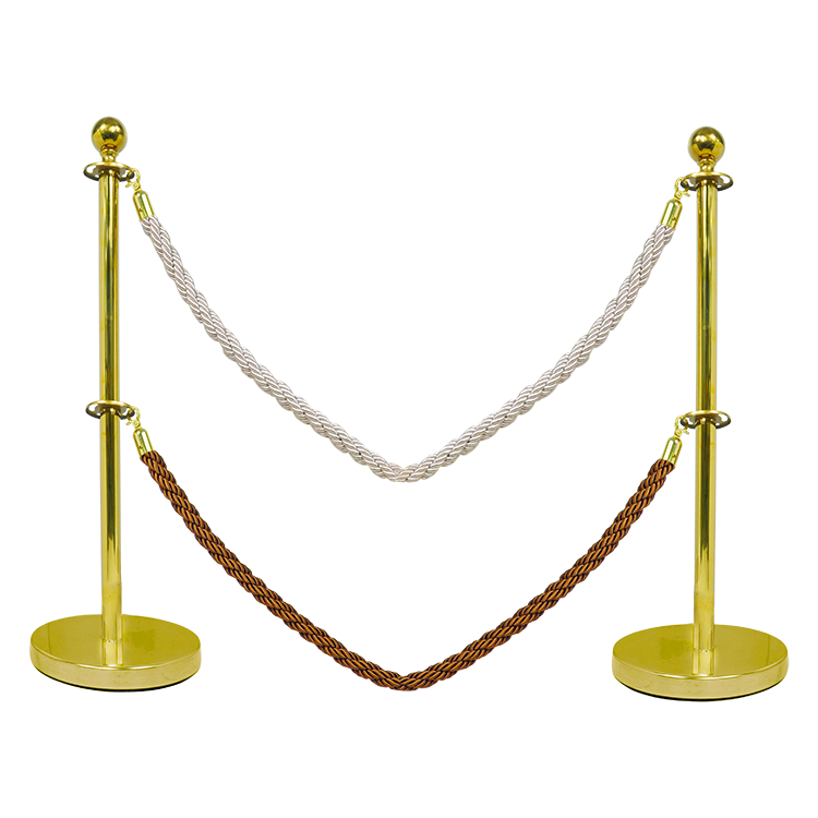 Innovative Golden Rope Queue Line Bollard,Red Carpet Standing Pole,5m Barrier Stanchion And Ropes For Frankfort