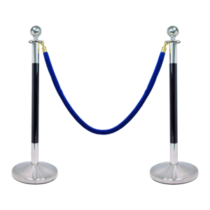 Customized Luxury Retractable Belt Queue Line Crowd Control Stanchion Blue Stand Rope Barrier Line Rope Barrier Railing Stand