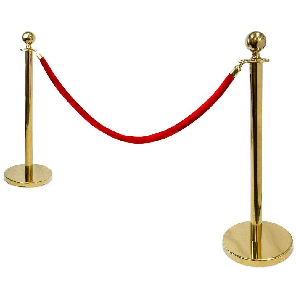 Traditional event party awards 6 pcs set black green red carpet velvet hanging railing barrier post rope stanchion