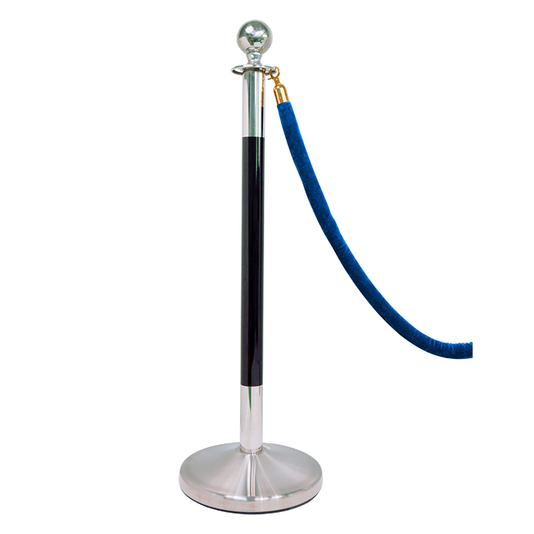 Customized Luxury Retractable Belt Queue Line Crowd Control Stanchion Blue Stand Rope Barrier Line Rope Barrier Railing Stand