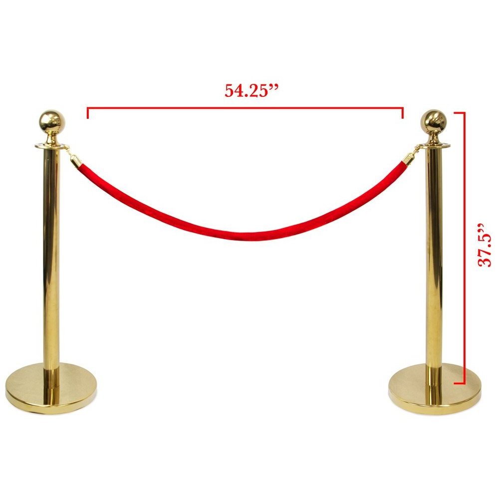 Traditional event party awards 6 pcs set black green red carpet velvet hanging railing barrier post rope stanchion