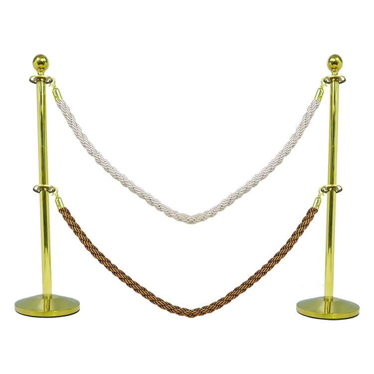 Innovative Golden Rope Queue Line Bollard,Red Carpet Standing Pole,5m Barrier Stanchion And Ropes For Frankfort