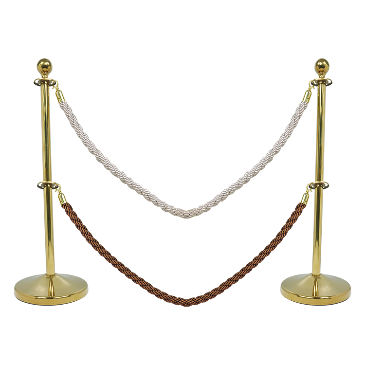 Innovative Golden Rope Queue Line Bollard,Red Carpet Standing Pole,5m Barrier Stanchion And Ropes For Frankfort