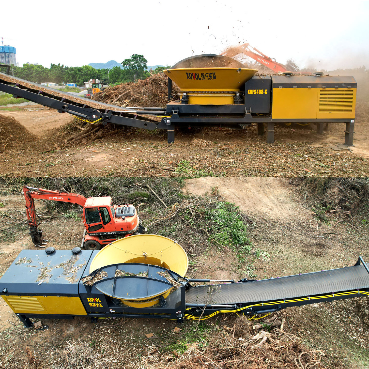 Forestry Machinery Wood Stump Crusher Wood Stump Chipper Wood Root Grinder Used In Recycling Storm Debris