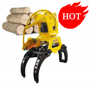 China Competitive 360 rotating log grapple forestry equipment Logging Log rotating Grapple Saw for excavator