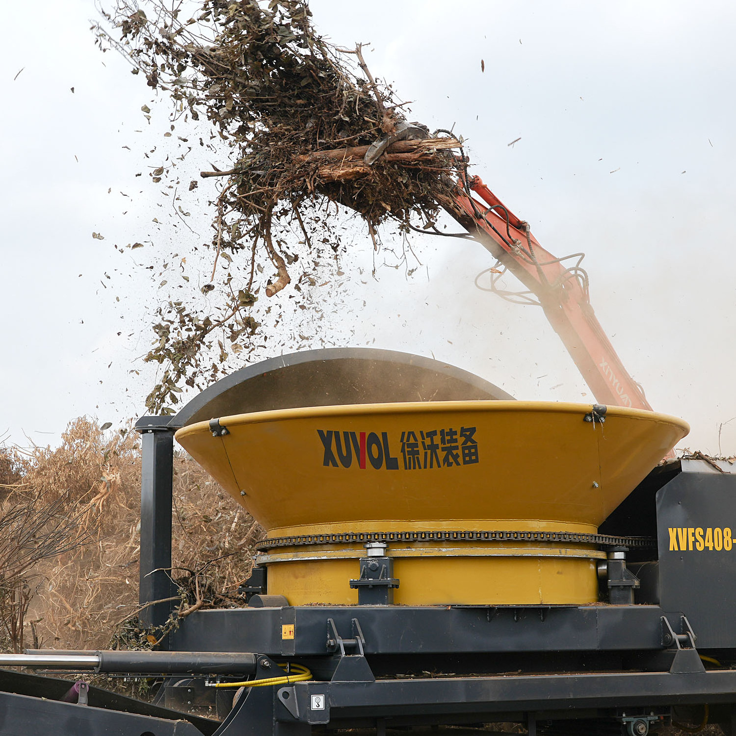 Forestry Machinery Wood Stump Crusher Wood Stump Chipper Wood Root Grinder Used In Recycling Storm Debris