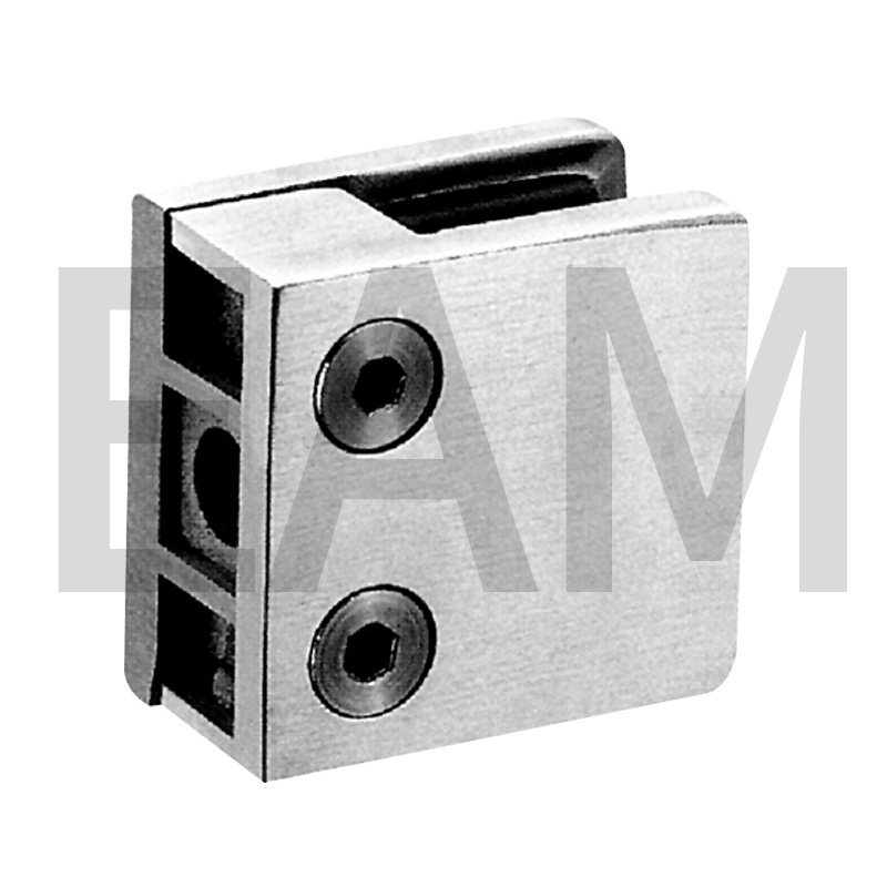 316 Stainless steel square glass clip High coupling clamping glass profile railing B004