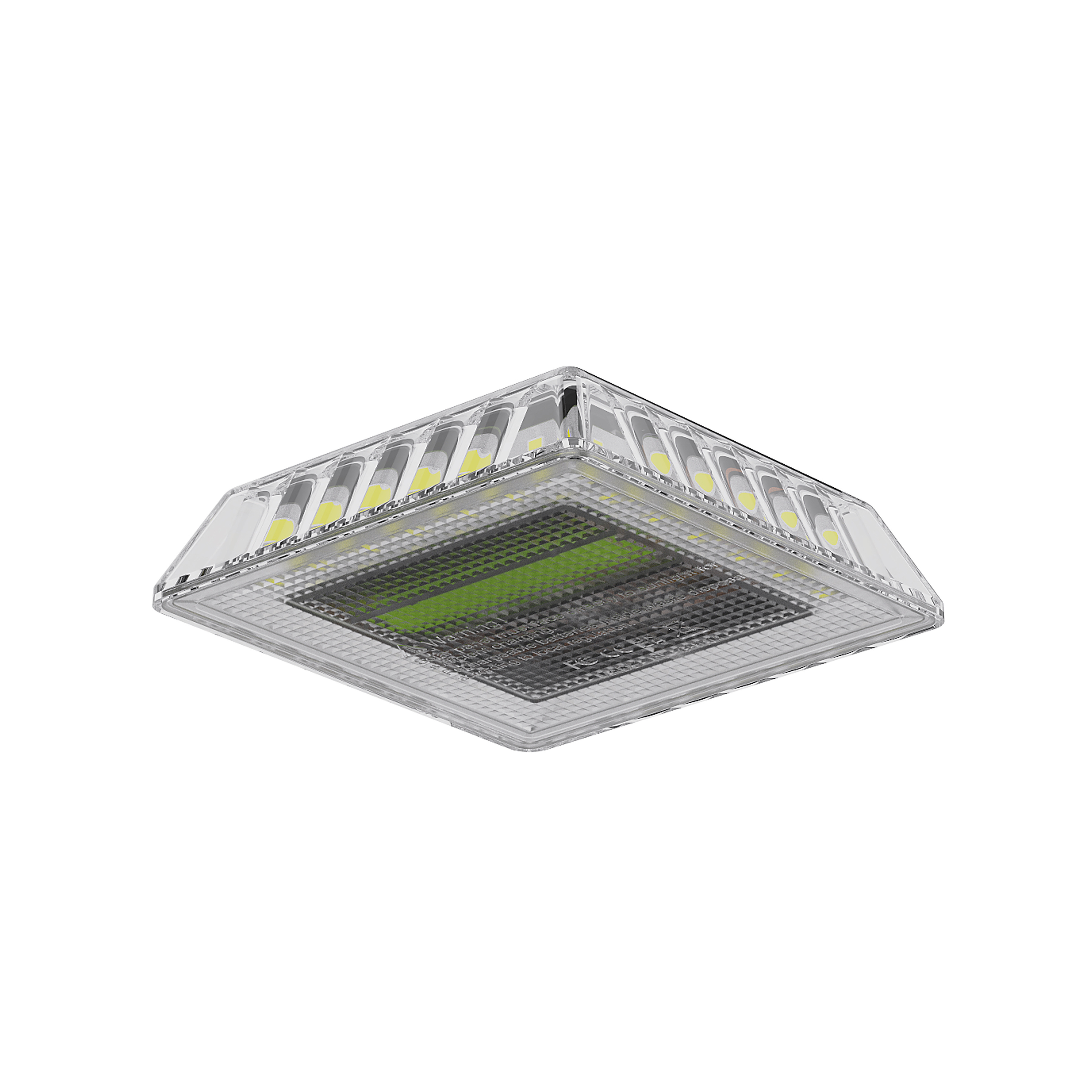 Square LED solar rechargeable automatic bright can be outdoor garden courtyard LED road floor light