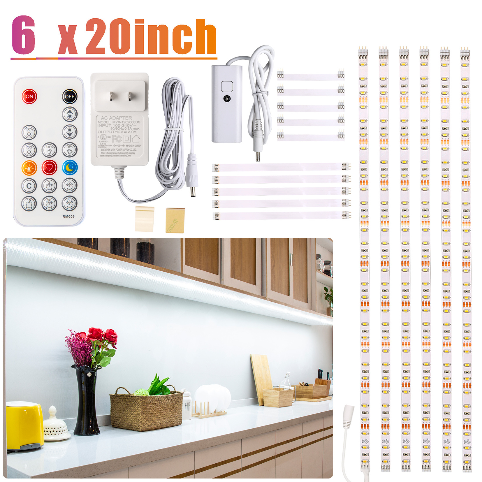 LED Cabinet lighting Motion sensor Three modes Waterproof LED closet night light suitable for wardrobe stairs pantry