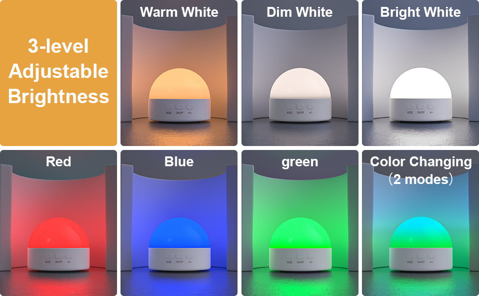 LED Bulbs 7 Light Color Changing Mommy Care Baby 360 Degree Luminescence Small Night Light