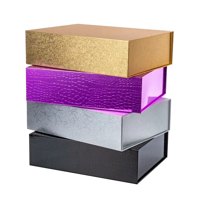 Luxury Black Matte Premium Rigid Cardboard Custom Magnetic Gift Packing Paper Boxes Wig Packaging Box Hair Extension Packaging