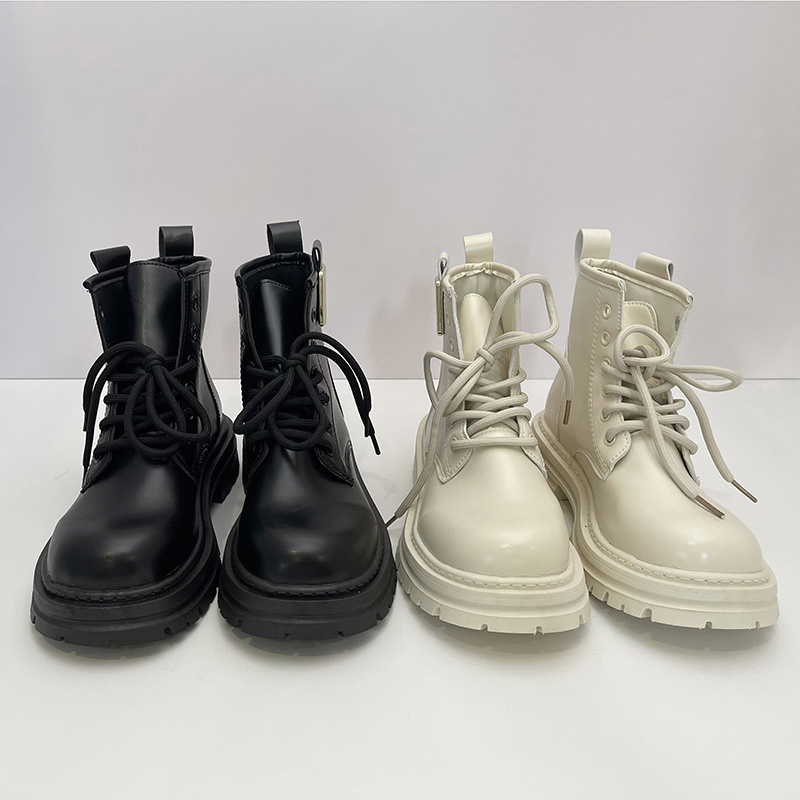 Hot Selling Casual Ankle Boots Comfortable Waterproof Shoes Women Lace up Martin Boots