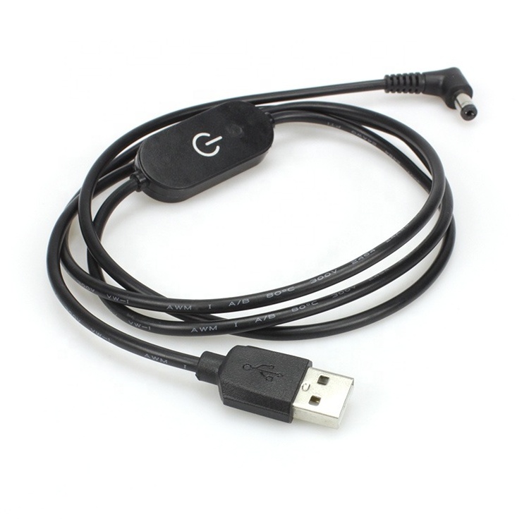 usb to dc cable with inline dimmer switch for table lamp usb male to 5.5x2.1mm