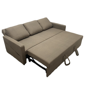 European Style 3 seater sofa couch Pullout sleeper sofa in fabric  transformer sofa bed