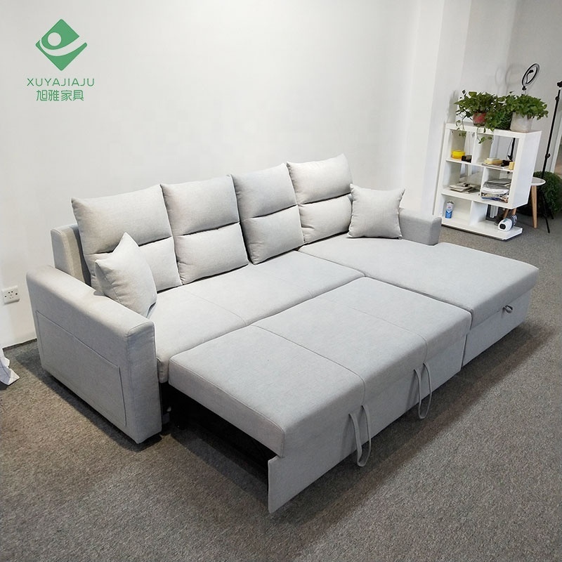 sofa bed area 255 L 140 W recliner functional velvet L shaped sofa for living room indoor furniture