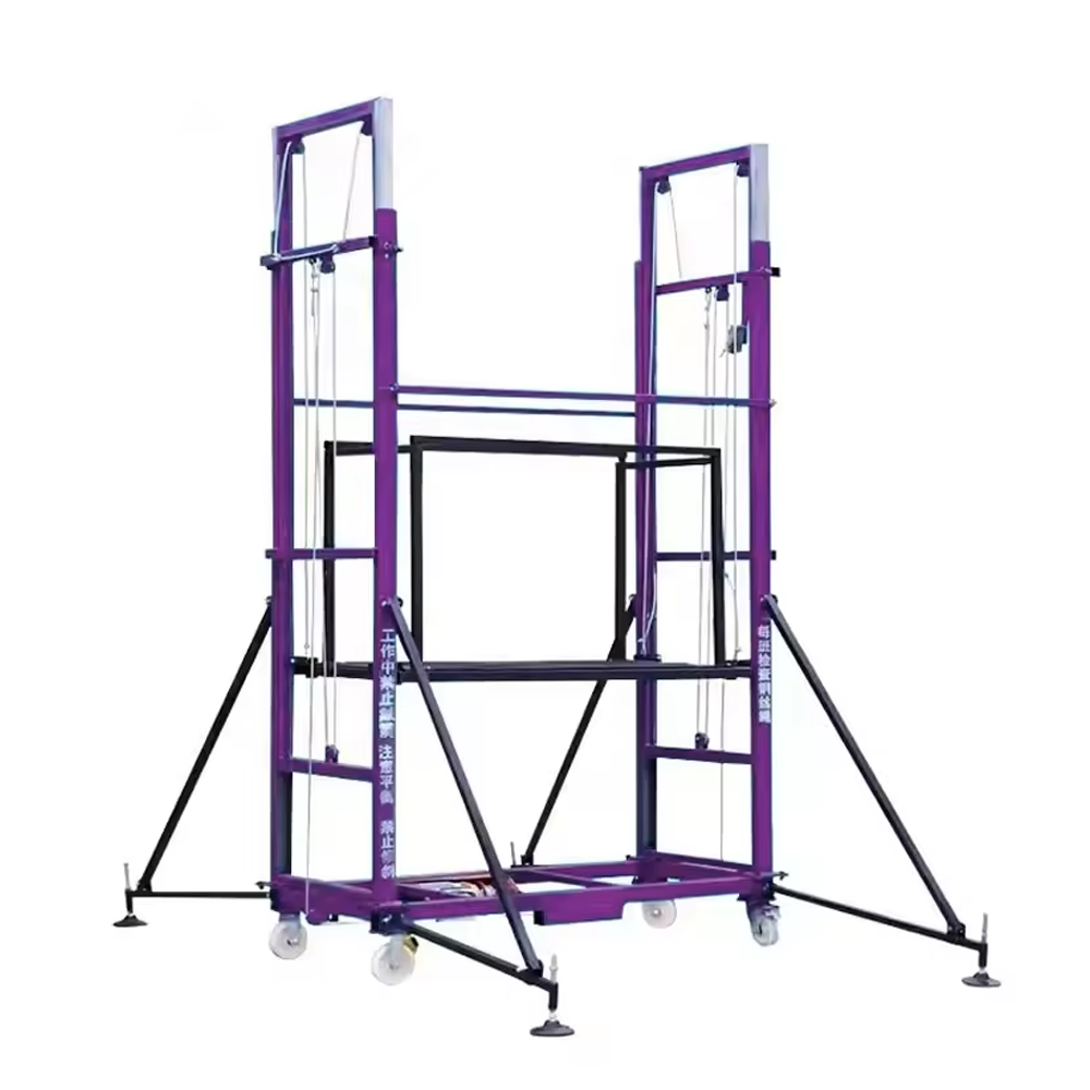 Xuyang 3-10m Electric scaffolding for construction decoration ladder electric lifting scafold aluminium climbing lift platform