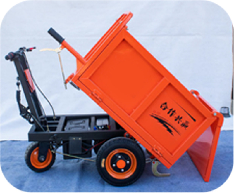 Xuyang Manufacturer Construction Engineering Electric Hand Push Tilting Bucket Mini Transfer Truck Dumper Cart Trolley