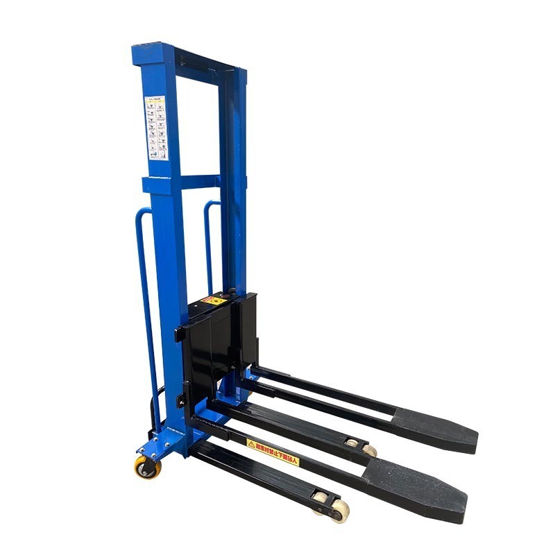 Xuyang small self load lifting stacker 500kg 1ton semi electric portable self loading stacker pallet forklift