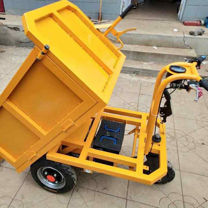 Xuyang 48V 600KG Hand Push Battery Electric Wheel barrow Power Mini Dumper Wheelbarrow