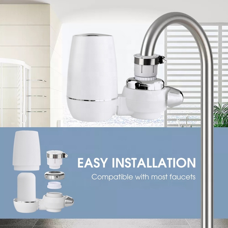 Faucet Mount Water Filtration System, 2-in-1 Powerful faucet water purifier