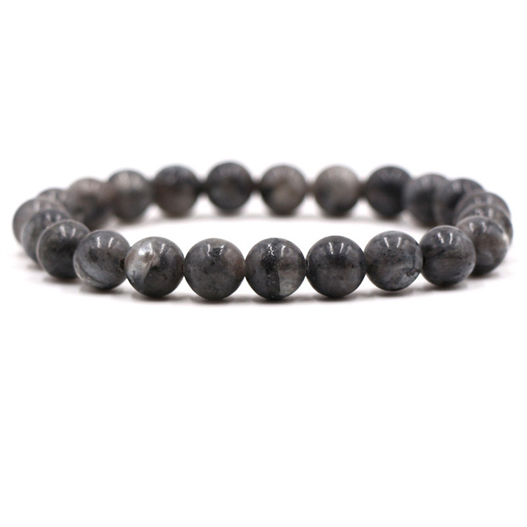 Wholesale High Quality Men's mala black onyx bracelet high grade black agate jewelry bracelet