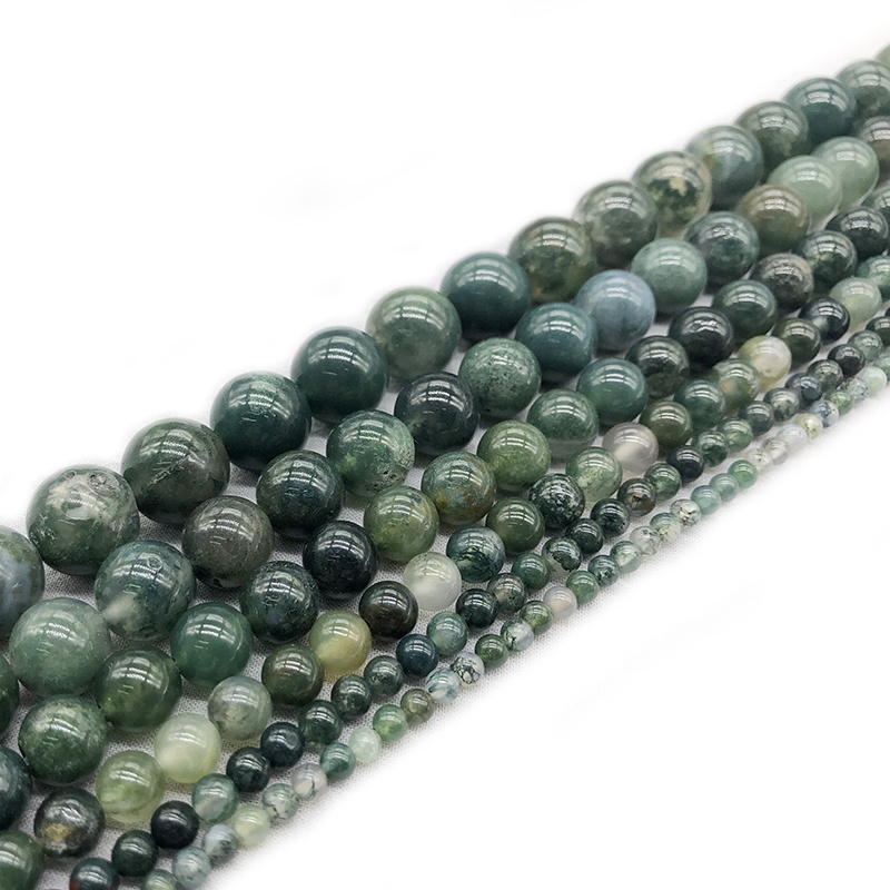 High quality 10mm natural waterweeds moss agate round beads for jewelry making (AB1492)