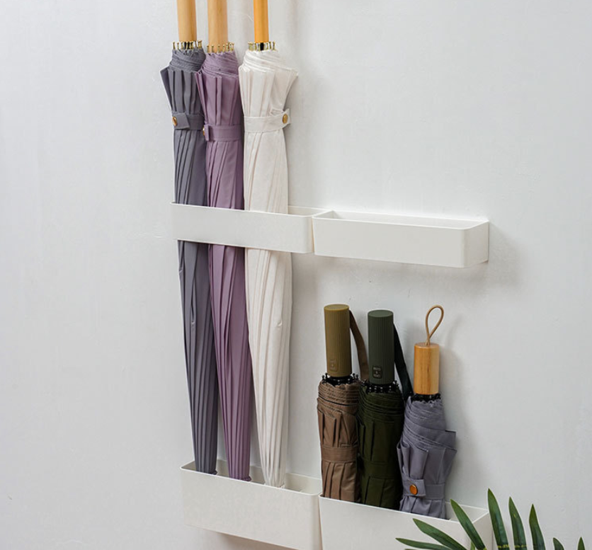 Simple Wall Stand Hanging Non-trace Self-adhesive Non-perforating  Magnetic Umbrella Holder Rack