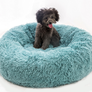 High Quality Autumn Winter Calming Shag Long Fur Donut Cuddler Pet Mat Dog House for Small and Medium Pets