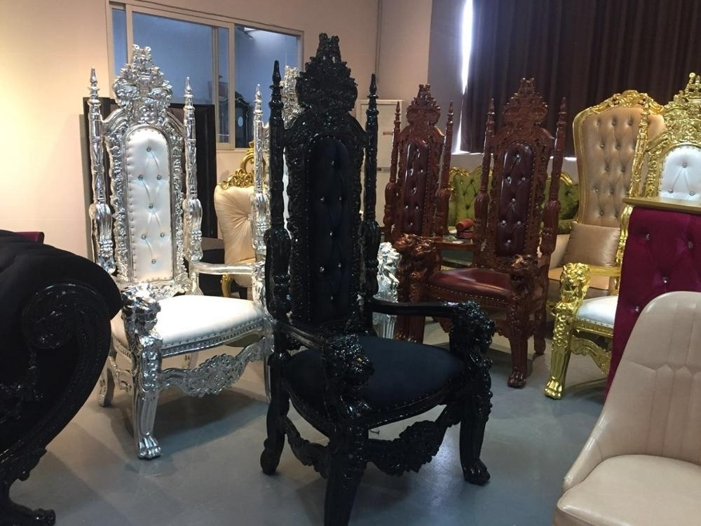 Wholesale Leather Cheap Royal Antique King Lion Throne Chair For Wedding