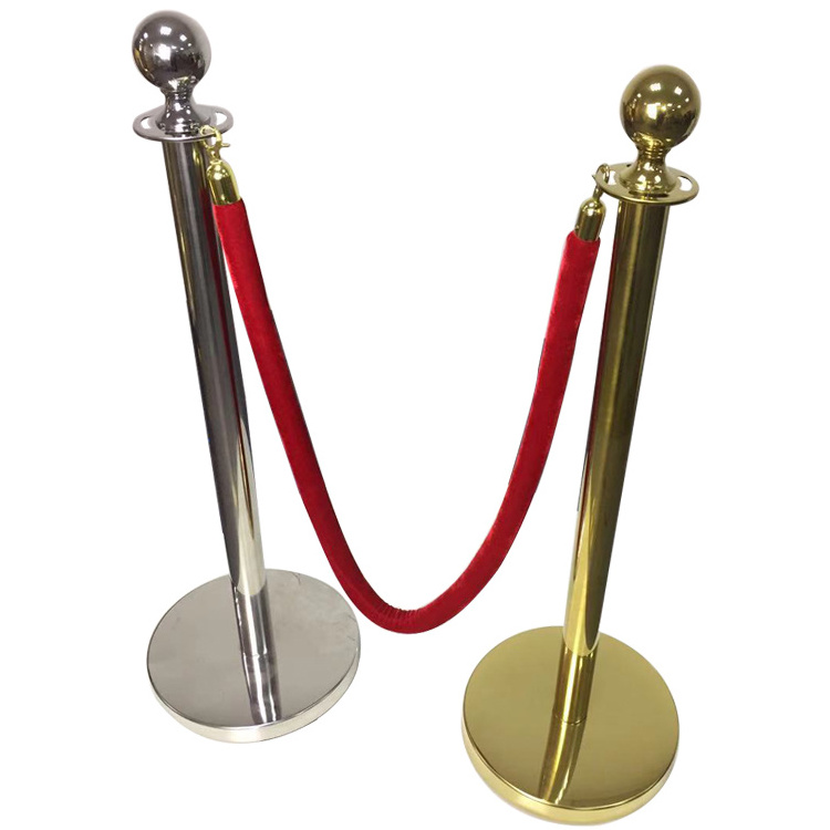 cheap gold stainless steel crowd control stanchion pole