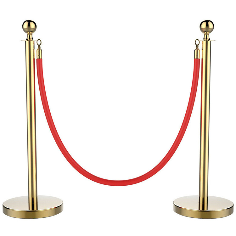 Manufacture Hot Sale High Quality Stackable Gold Color Stanchions For Crowd Control