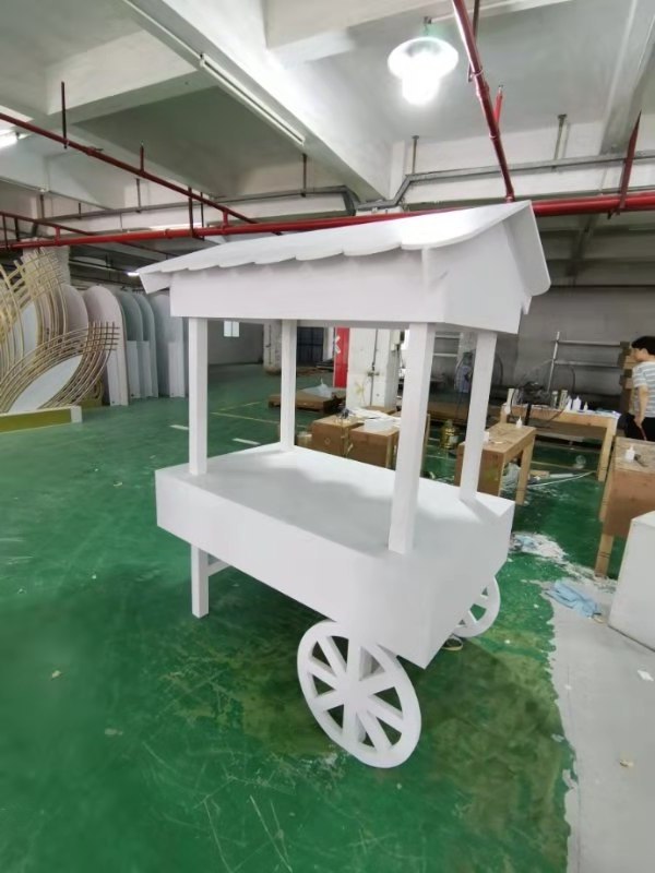 White PVC Wedding Party Decoration Cake Candy Cart