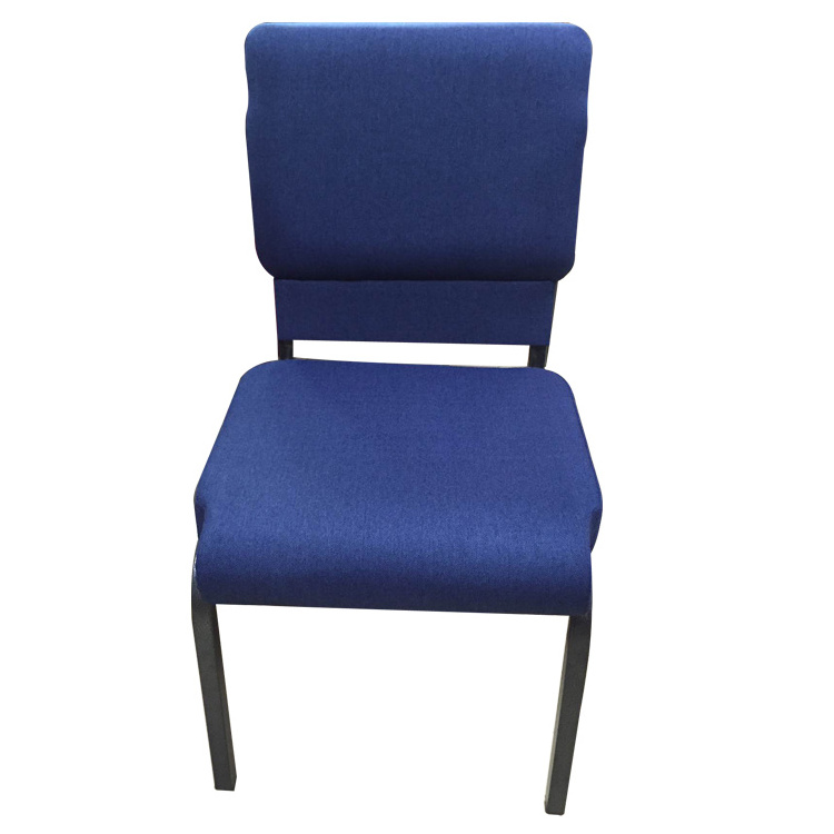 Manufacturer Cheap Padded Stackable Used Royal Blue Church Chairs