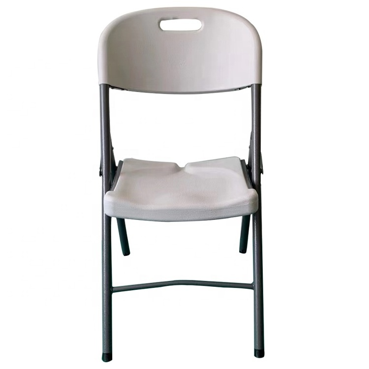 Wholesale Stackable Outdoor Garden White Metal Frame Plastic Folding Chairs For Wedding Event