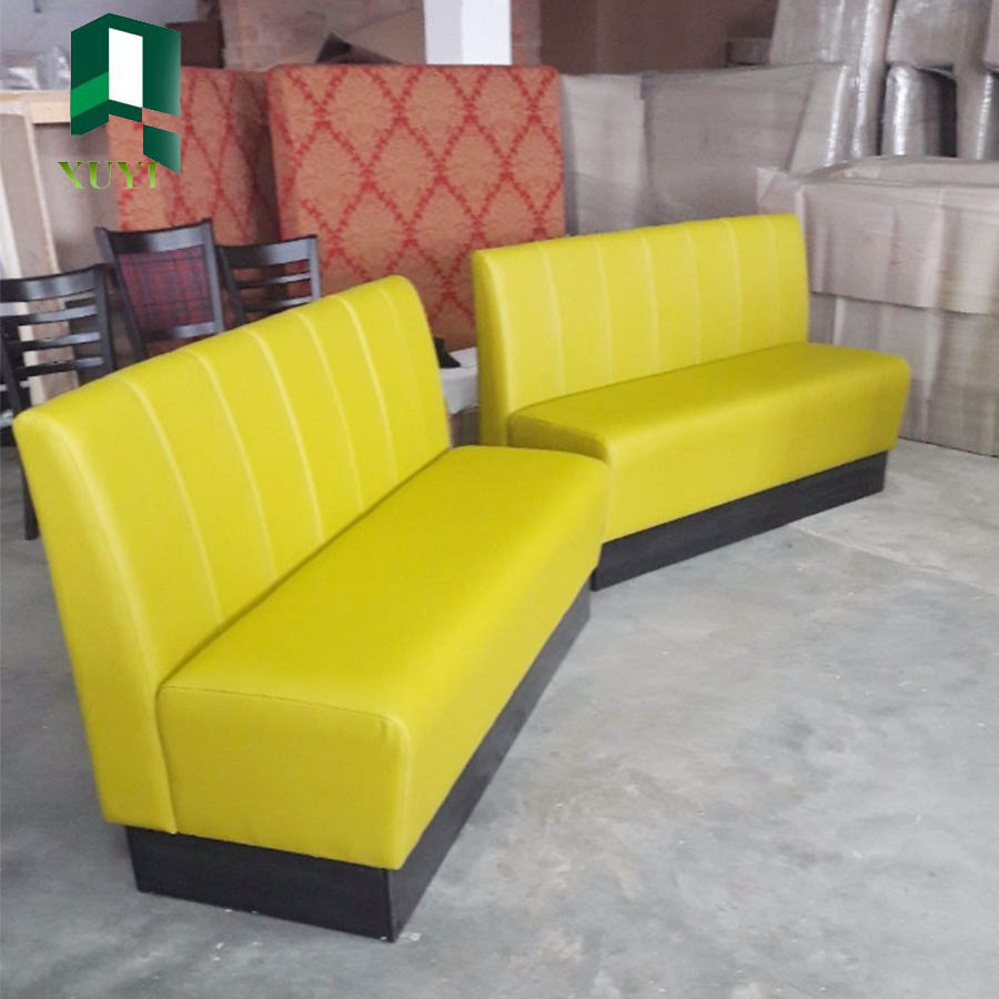 Customized Semi-circular Restaurant Leather Sofa Booth Seating