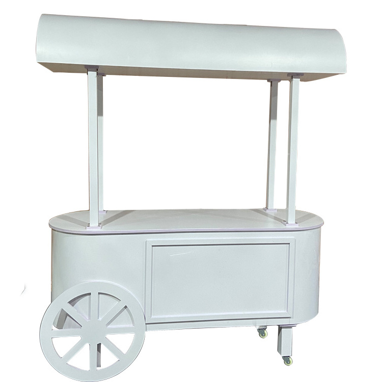 White PVC Wedding Party Decoration Cake Candy Cart