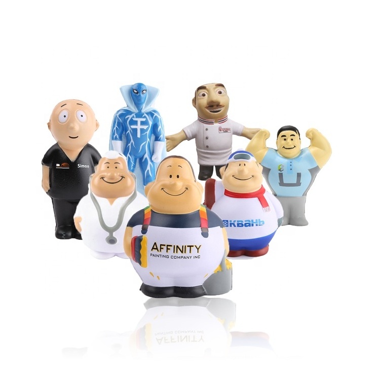 Manufacturer PU Foam Cartoon Custom Anti Stress Character Stress Ball Custom Logo,High Quality OEM/ODM Custom Stress Ball