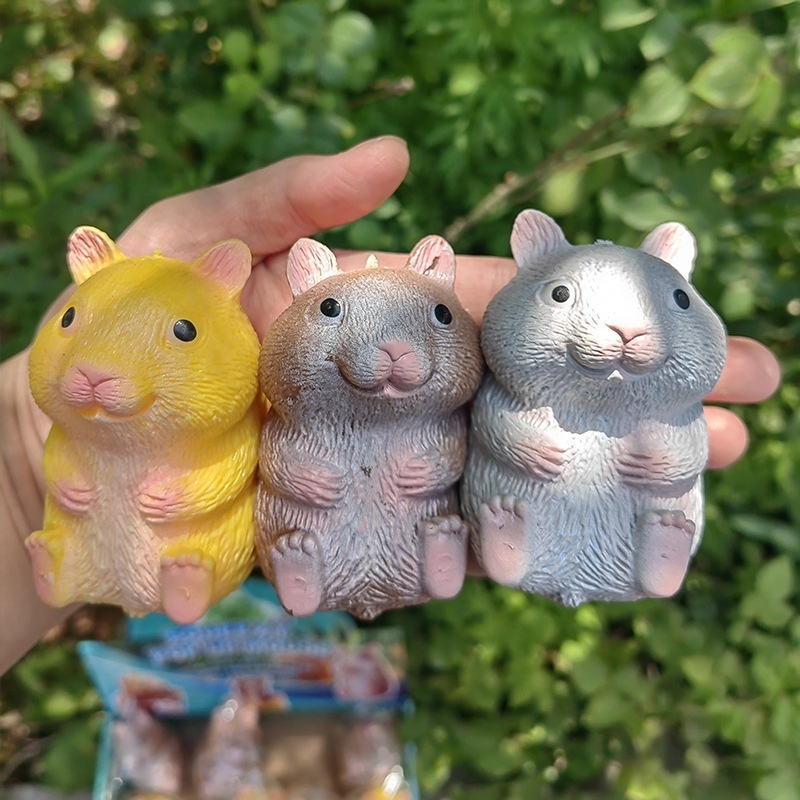 Creative Cute Pet Stress Relief Toys Little Hamster Pop Out Squeeze Mouse Relieve Stress Vent Release Ball Wholesale