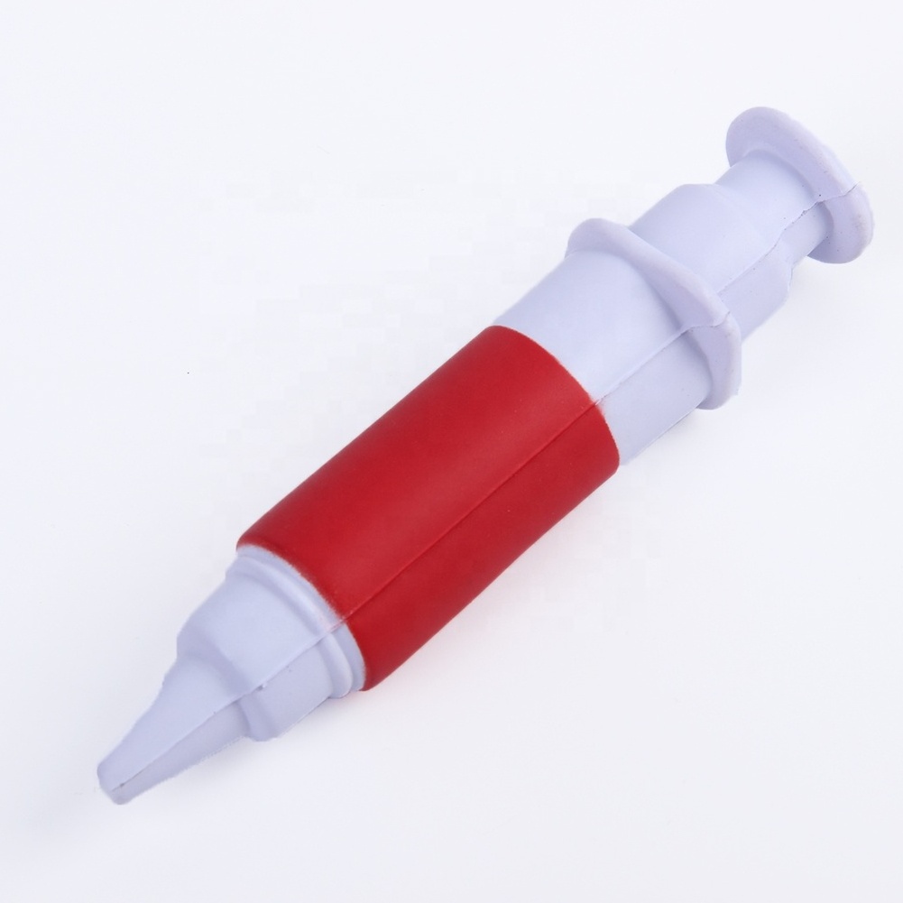 Custom Logo Printing Medical Stress Balls Syringe Anti Stress Ball Custom Needle Ball Stress