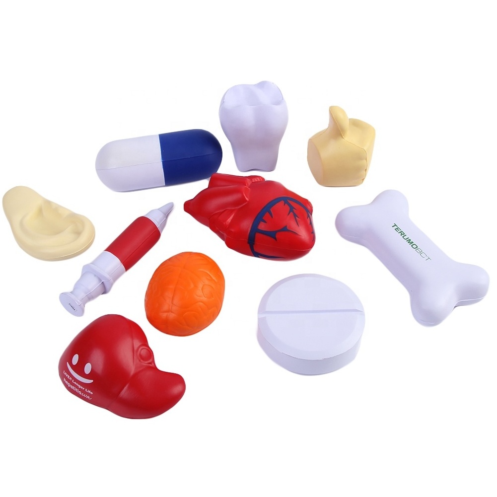 Custom Logo Printing Medical Stress Balls Syringe Anti Stress Ball Custom Needle Ball Stress