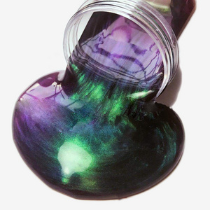 120ml Cool Glossy Sound Fetish Foaming Glue Crystal Slime Color Changing Luminous Flowing Light Putty Slime for Kids