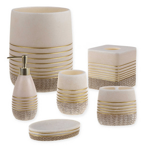 Hotel balfour Resin Sandstone bathroom accessories Bath Set