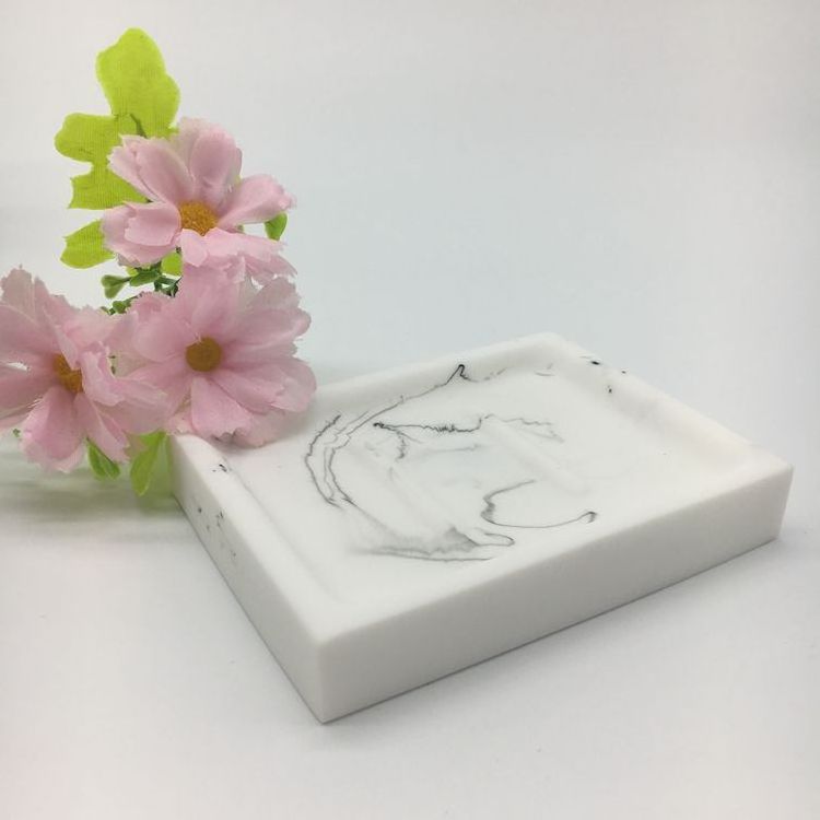 White Marble Resin Hotel Balfour Soap Dish