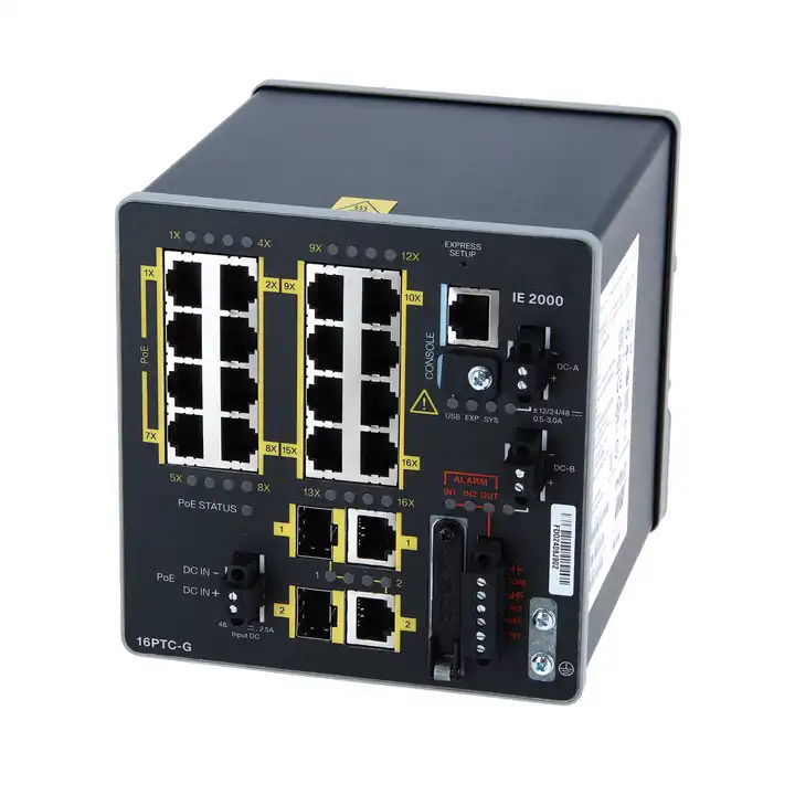 Original IE-2000-16TC-G-E IE2000 series Industrial Switch 16FE copper 2GE SFP/T and 2FE SFP