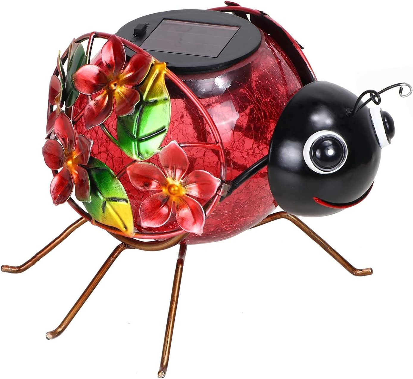 2023 Waterproof LED Solar Lights Outdoor Ladybug Decorative Tabletop Lanterns for Patio Garden Table Decor