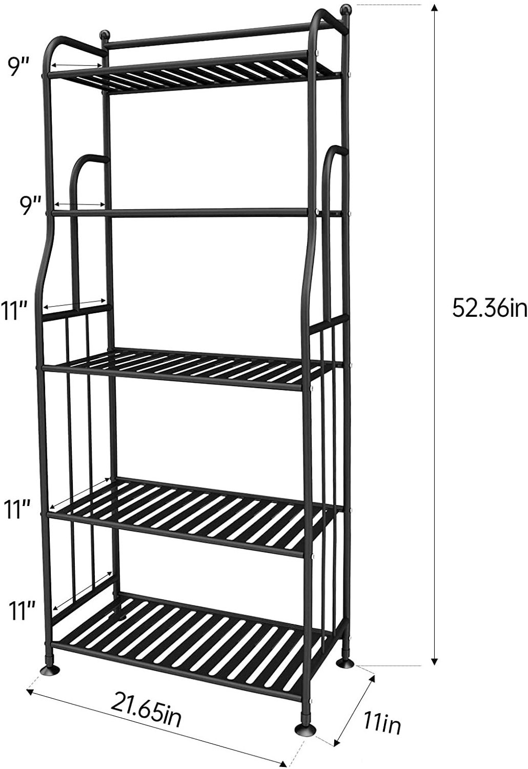 5 Tier Metal Plant Stand Iron Sheet with Strong Load-Bearing Multi-Function Storage Rack Flower Display Indoor and Plant Shelf