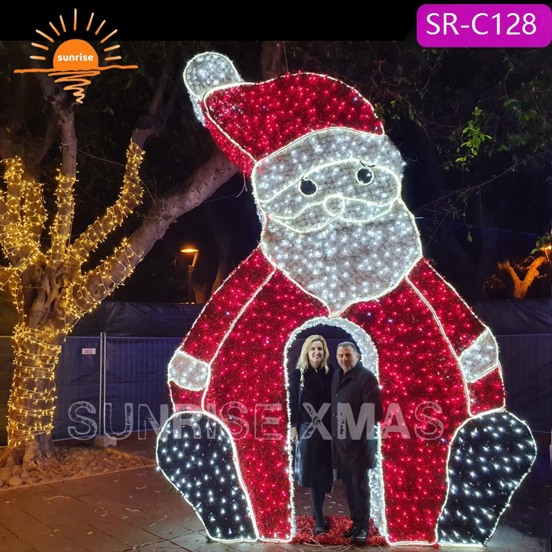 Commercial huge Outdoor LED  lighted Christmas Snowman large outdoor christmas decorations